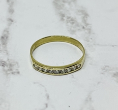 Anillo medio sinfin Oro 18 Kts