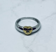 Anillo Corazón Oro blanco 18 Kts