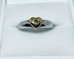 Anillo Corazón Oro blanco 18 Kts en internet