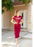 Vestido Midi "Escolhi confiar em Deus." - VINHO - comprar online