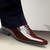 Sapatos de couro pontiagudos para homem, sapatos de couro envernizado, sapatos d - comprar online