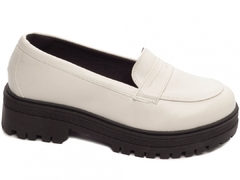Imagem do Mocassim Tratorado Feminino Simples Branco