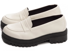 Mocassim Tratorado Feminino Simples Branco - loja online