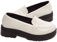 Mocassim Tratorado Feminino Simples Branco na internet