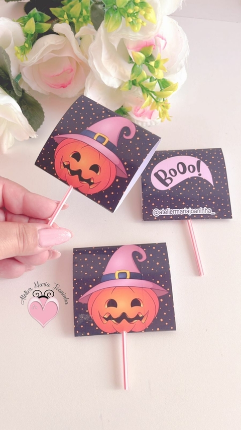 10 unidades pirulito abóbora