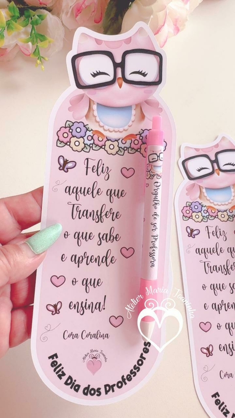 10 unidades de Canetas Prof. Coruja