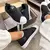 Tênis Feminino Slip-On Elástico Preto - NetShopping