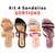 Kit 4 Sandálias Feminina Rasteirinhas Sortidas - comprar online