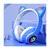 Fone de Ouvido Bluetooth Gamer Orelhas de Gato com Led Headphone Original