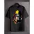 Camisa Masculina Naruto e Sasuke Casual Estilo Anime Preto
