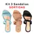 Kit 3 Sandálias Feminina Rasteirinhas Sortidas na internet