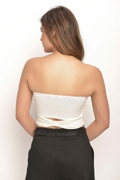 CROPPED DE MALHA SEM MANGA T701419 - b18online
