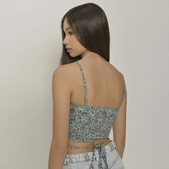 CROPPED C/AMARRACAO FLORAL T701050 na internet