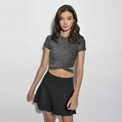 CROPPED BARRA CRUZADA LUREX T701084 - comprar online