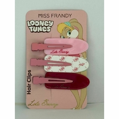 Presilhas de Cabelo Coloridas, Presilhas de Maquiagem, Presilha Jacaré - Miss Frandy - looney tunes