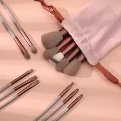 Kit De Pincéis De Maquiagem Profissional - 13 Peças Marrom - comprar online