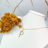 COLAR INICIAL DOURADO COM PEDRAS