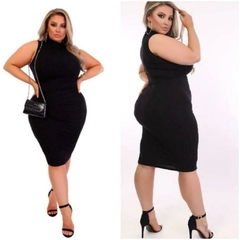 vestido em malha creppe tamanho único 46 ao 54