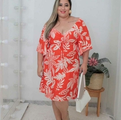 Vestido em viscolinho tamanho unico 46 ao 52