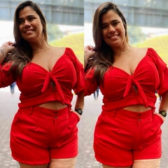 Conjunto em linho tamanho único 46 ao 54