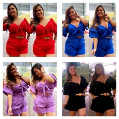 Conjunto em linho tamanho único 46 ao 54 - comprar online