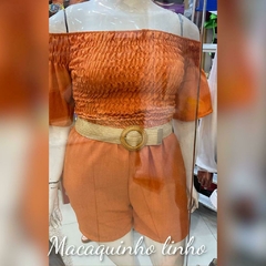 Macaquinho em linho tamanho único 46 ao 54 - comprar online