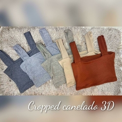Crooped canelado 3D tamanho unico 46 ao 56