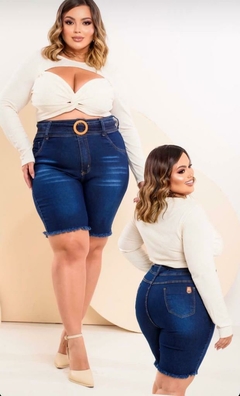 Bermuda jeans com strech tamanho 46 ao 52 - comprar online