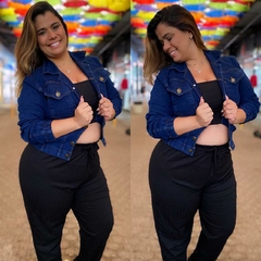 Jaqueta jeans com strech tamanho GG e EXG - comprar online