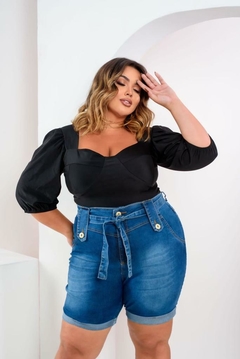 Bermuda jeans com strech tamanho 46 ao 52 - MV MODA PLUS SIZE