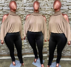 Blusa em viscolycra tamanho único 46 ao 54 - MV MODA PLUS SIZE