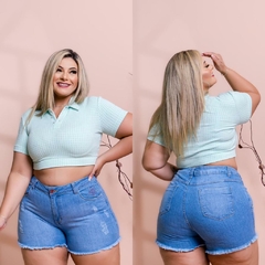 Short jeans com strech tamanho 46 ao 52 - comprar online