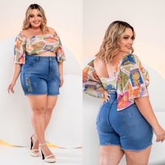 Short jeans com strech tamanho 46 ao 52
