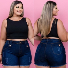 Short jeans com strech tamanho 46 ao 52 - comprar online
