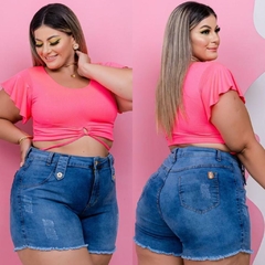 Short jeans com strech tamanho 46 ao 52