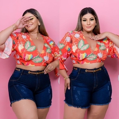Short jeans com strech tamanho 46 ao 52 - - comprar online
