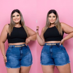 Short jeans com strech tamanho 46 ao 52 -