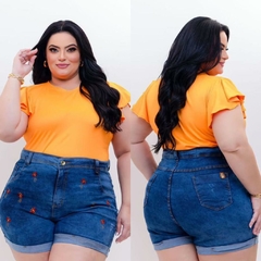 Short jeans com strech tamanho 46 ao 52 - comprar online