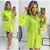 Vestido chamise com punho chemise - Chamise