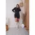 Vestido Chamise Canelado Curto Manga Longa com Gola Tubinho Blogueirinha - comprar online