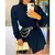 Vestido chamise com punho chemise
