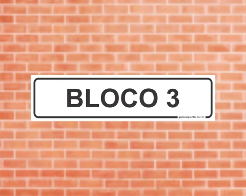 Imagem do Placa de Sinalização 20x5cm para indicação de bloco (COD: DIVBLO)