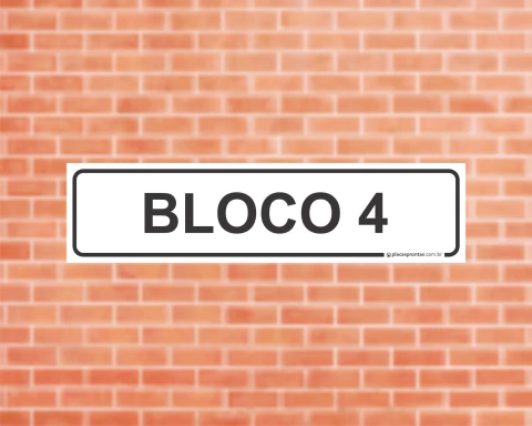 Placa de Sinalização 20x5cm para indicação de bloco (COD: DIVBLO) - Placas Prontas 