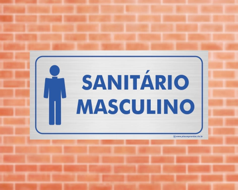 Placa Sanitário Masculino (Cod: EC01) - comprar online