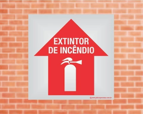 Placa Extintor de Incêndio Adiante (COD: EX17) - comprar online