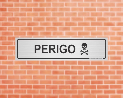 Placa de Sinalização 20x5cm para uso geral (COD: Perigo) na internet