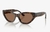 Óculos de sol femininos Jimmy Choo JC5022B com armação tartaruga e lentes marrons