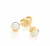 Brinco solitário banhado a ouro 18k com cristais - comprar online