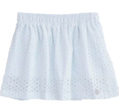 Pollera Nena Voile Bordada (Blanco)