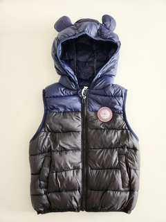 Chaleco BB Orejitas Combinado Importado (Azul Marino con Negro) - comprar online